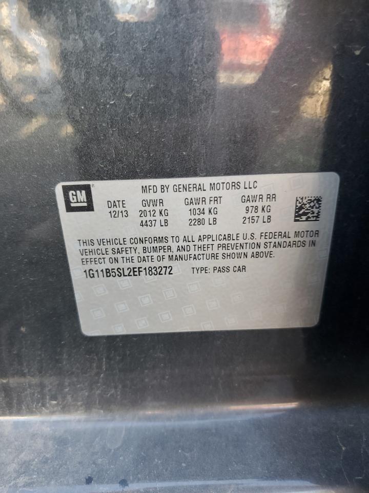 2014 Chevrolet Malibu Ls VIN: 1G11B5SL2EF183272 Lot: 81928765