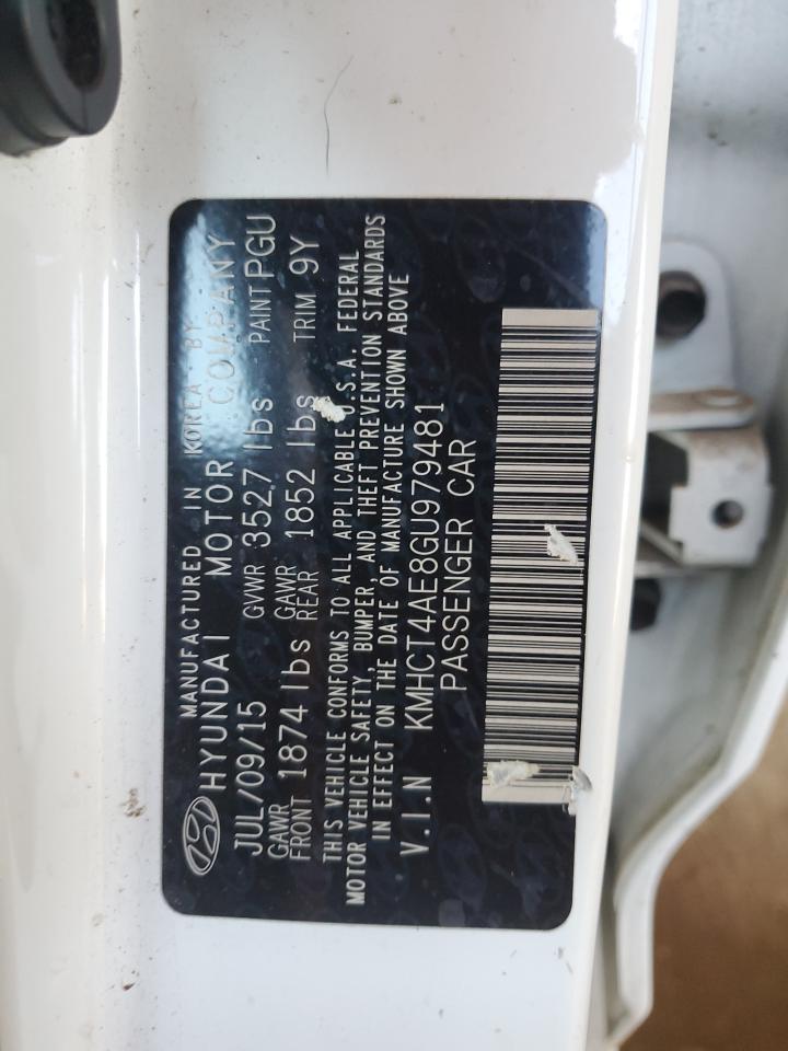 2016 Hyundai Accent Se VIN: KMHCT4AE8GU979481 Lot: 81763115