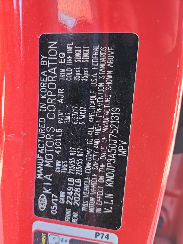 2018 Kia Soul + VIN: KNDJP3A50J7521319 Lot: 86240765