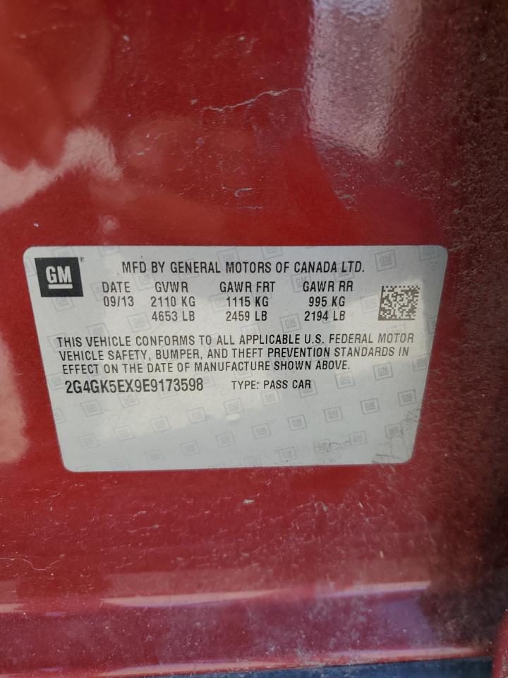 2014 Buick Regal VIN: 2G4GK5EX9E9173598 Lot: 82279585