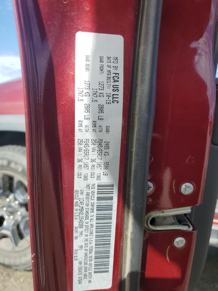 2020 Jeep Cherokee Trailhawk VIN: 1C4PJMBN2LD549398 Lot: 82192425