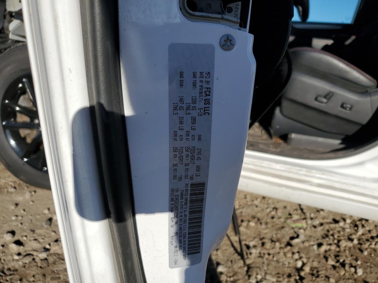 2019 Dodge Grand Caravan Gt VIN: 2C4RDGEG2KR712285 Lot: 82388115