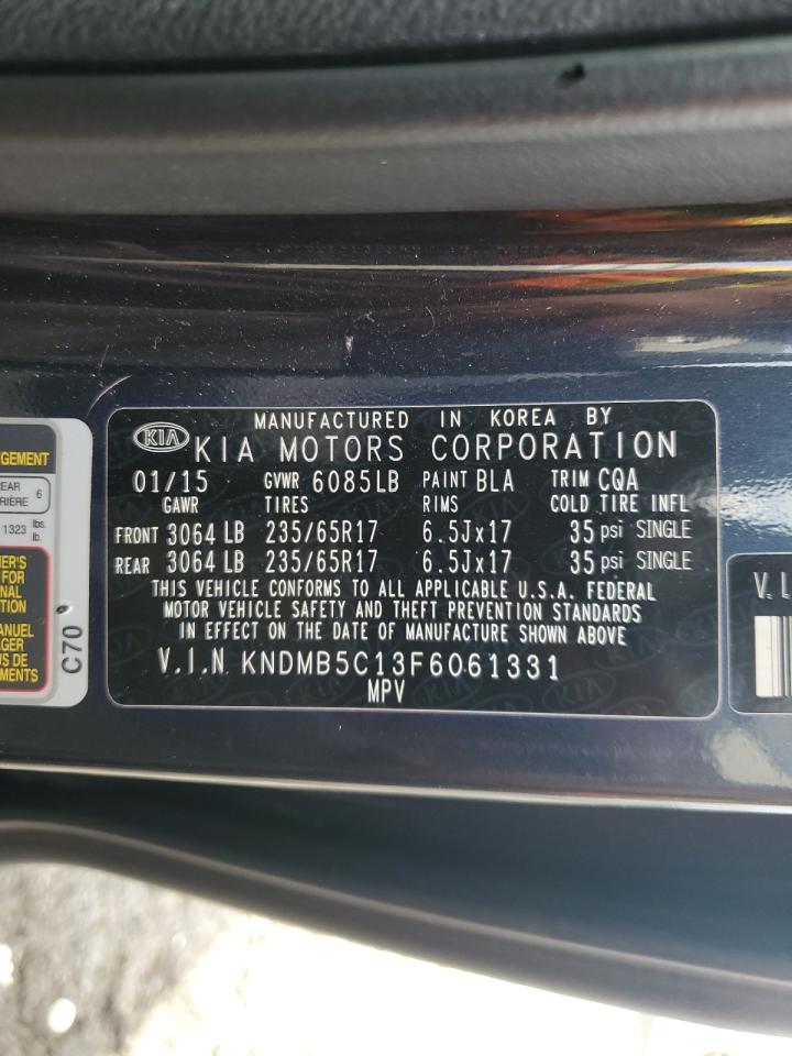 2015 Kia Sedona Lx VIN: KNDMB5C13F6061331 Lot: 82672795