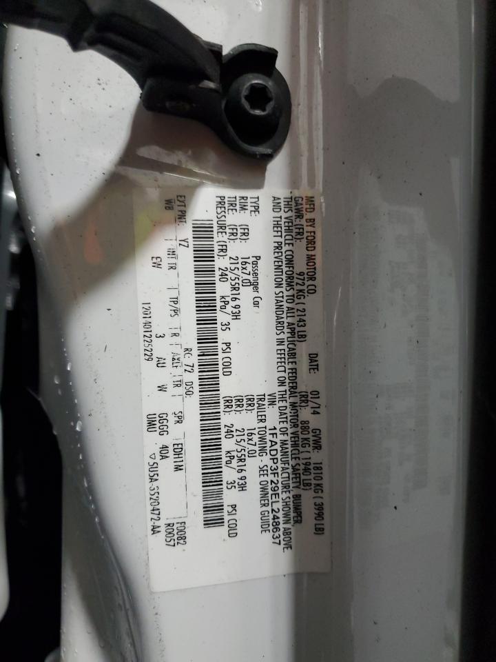 2014 Ford Focus Se VIN: 1FADP3F29EL248637 Lot: 86279085