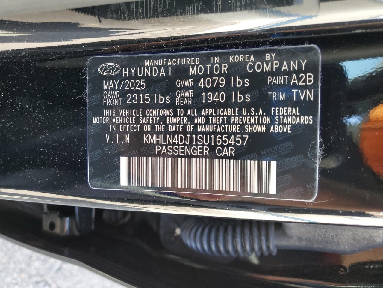 2025 Hyundai Elantra Limited VIN: KMHLN4DJ1SU165457 Lot: 84891355