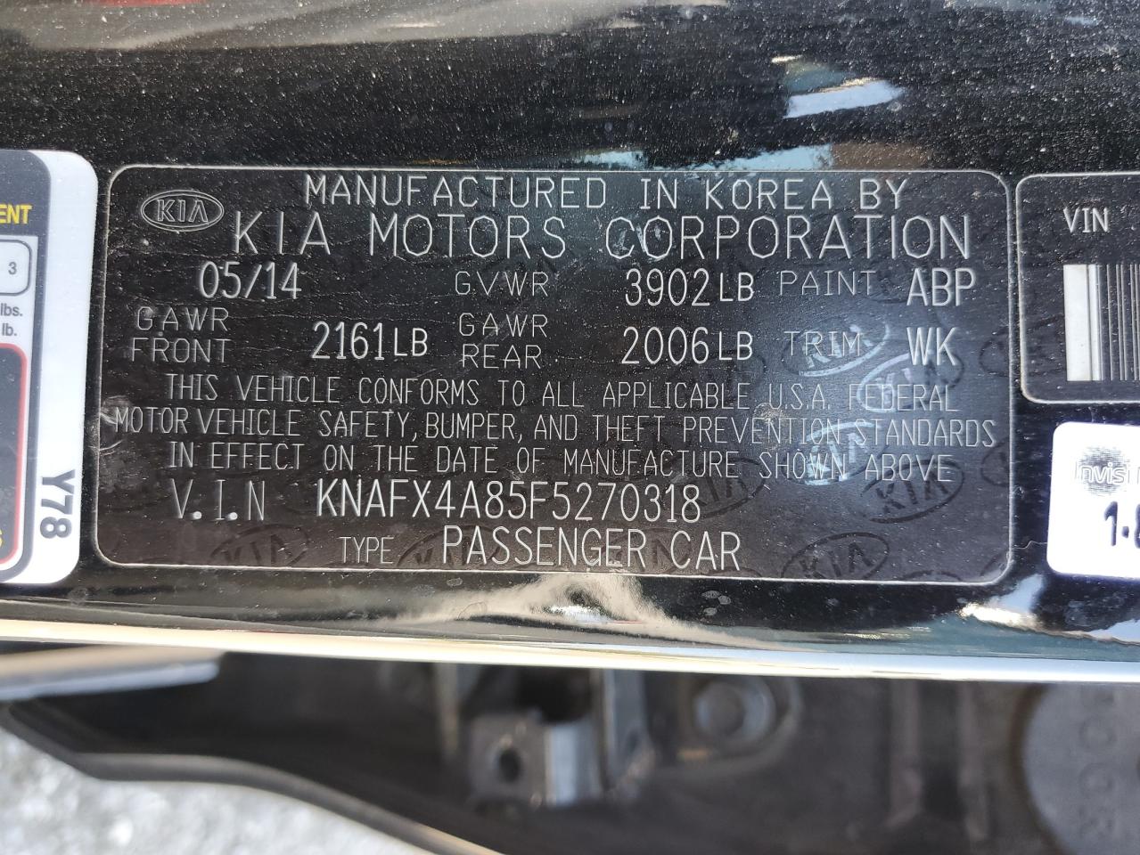 2015 Kia Forte Ex VIN: KNAFX4A85F5270318 Lot: 85306035