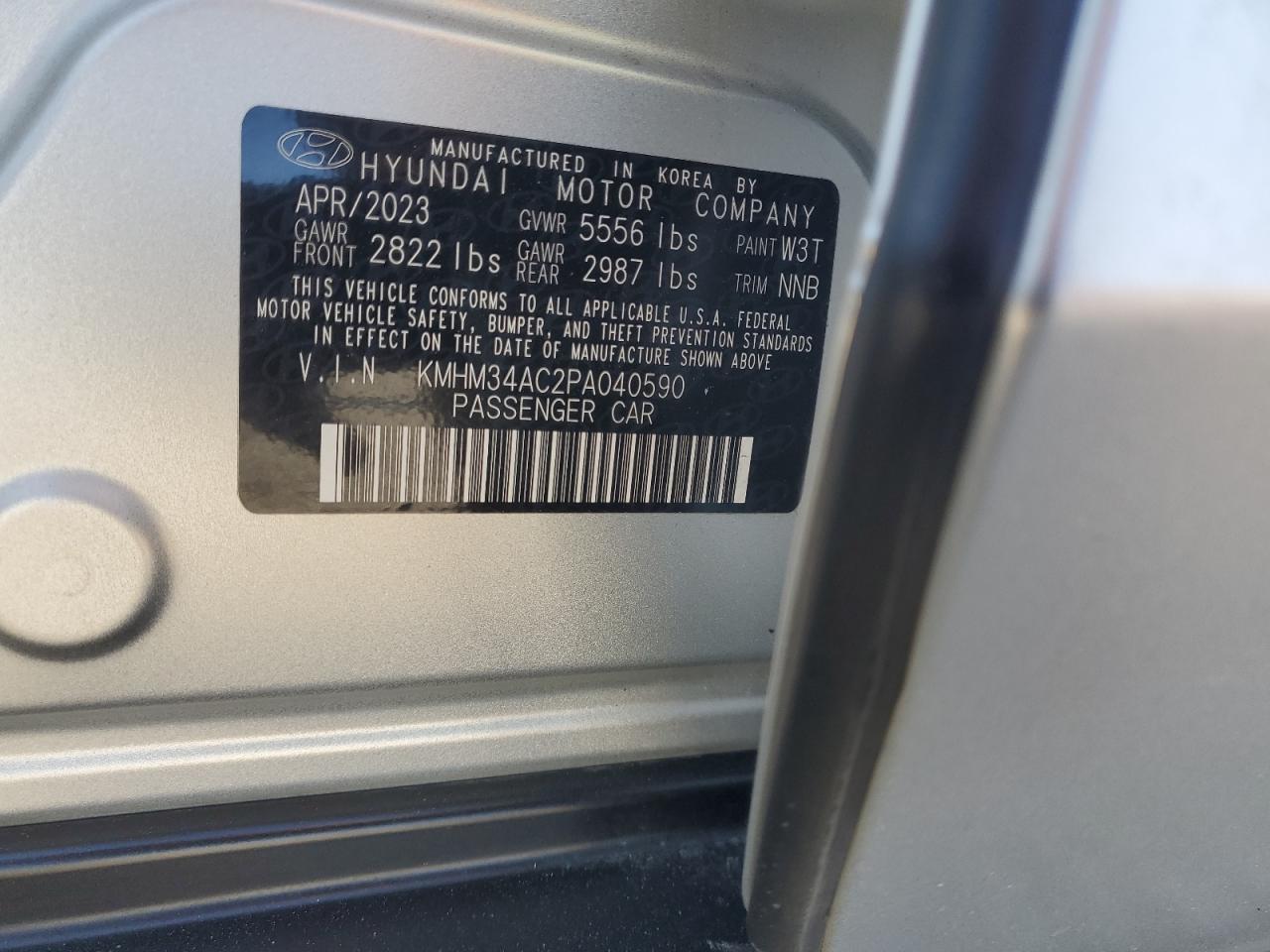 2023 Hyundai Ioniq 6 Sel VIN: KMHM34AC2PA040590 Lot: 85377375