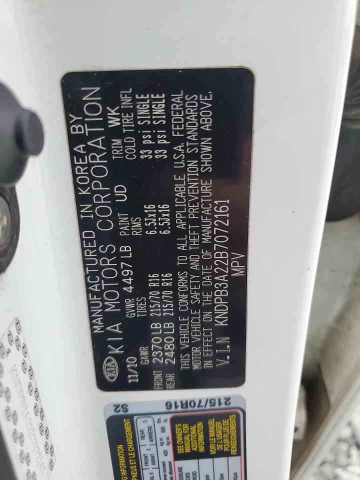 2011 Kia Sportage Lx VIN: KNDPB3A22B7072161 Lot: 82468765