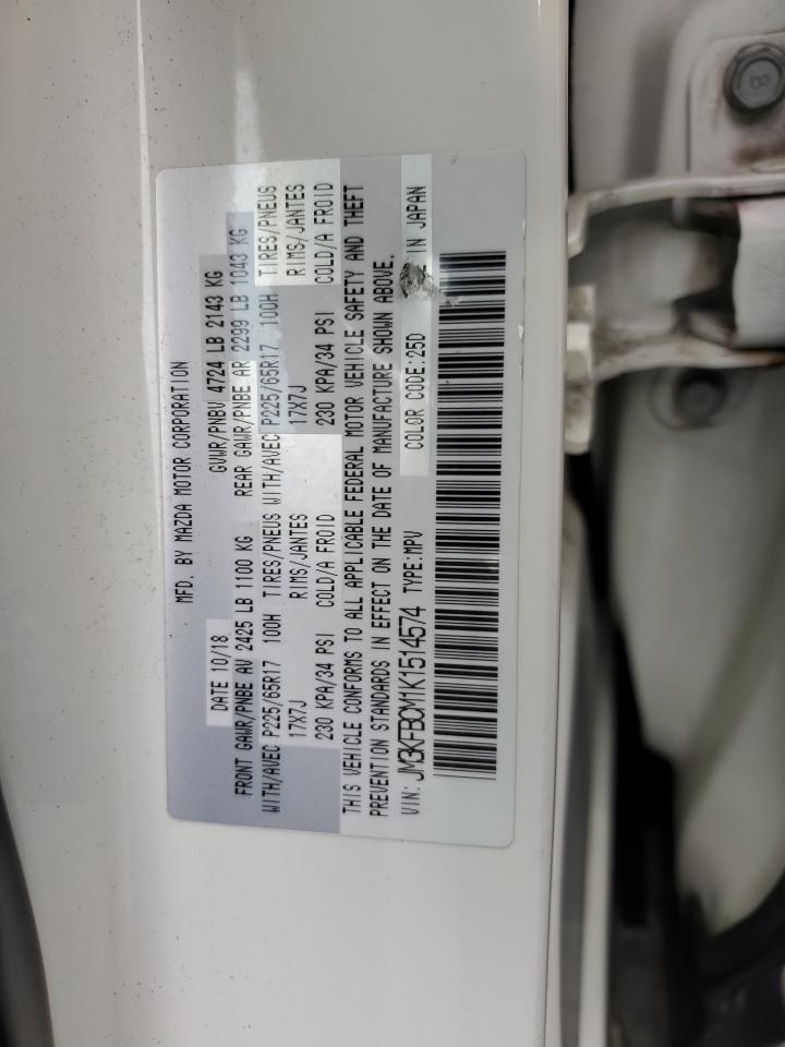 2019 Mazda Cx-5 Touring VIN: JM3KFBCM1K1514574 Lot: 89705135