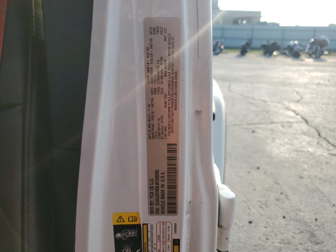 2020 Jeep Wrangler Unlimited Rubicon VIN: 1C4HJXFN9LW330345 Lot: 84286105