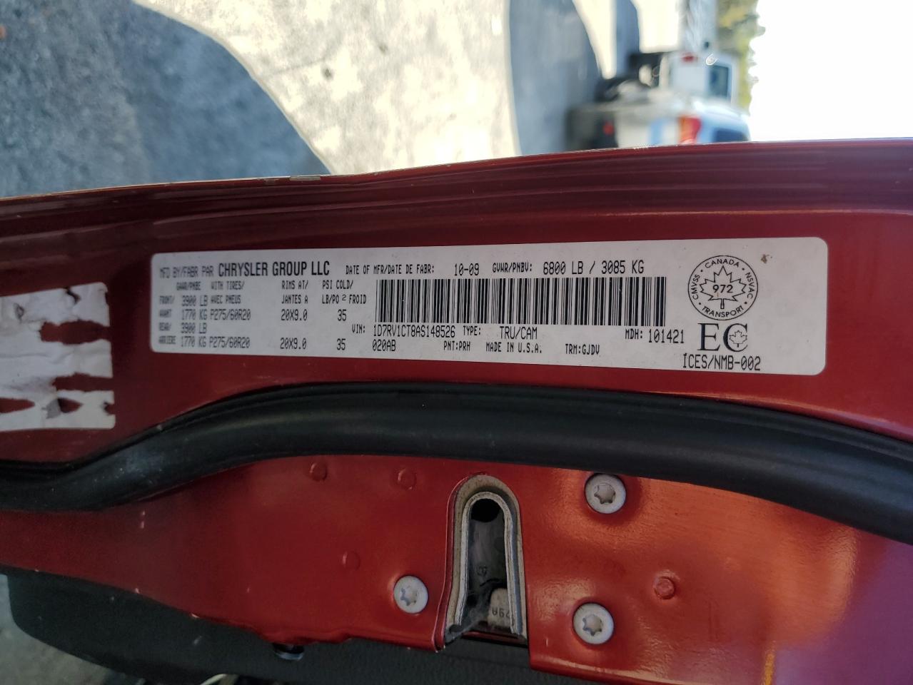 2010 Dodge Ram 1500 VIN: 1D7RV1CT8AS148526 Lot: 87293425