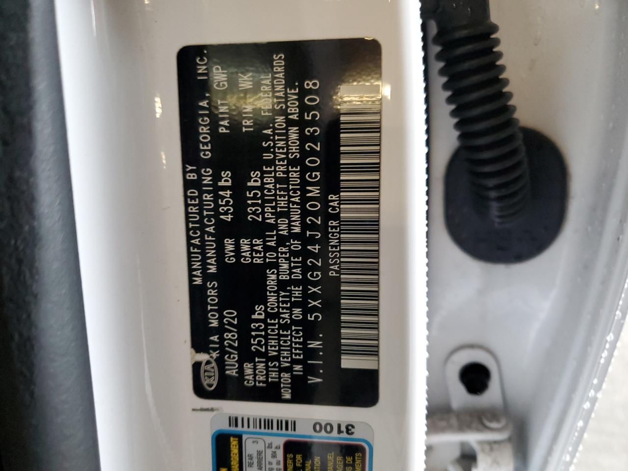 2021 Kia K5 Lx VIN: 5XXG24J20MG023508 Lot: 86518825