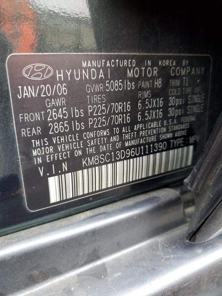 2006 Hyundai Santa Fe Gls VIN: KM8SC13D96U111390 Lot: 86225095