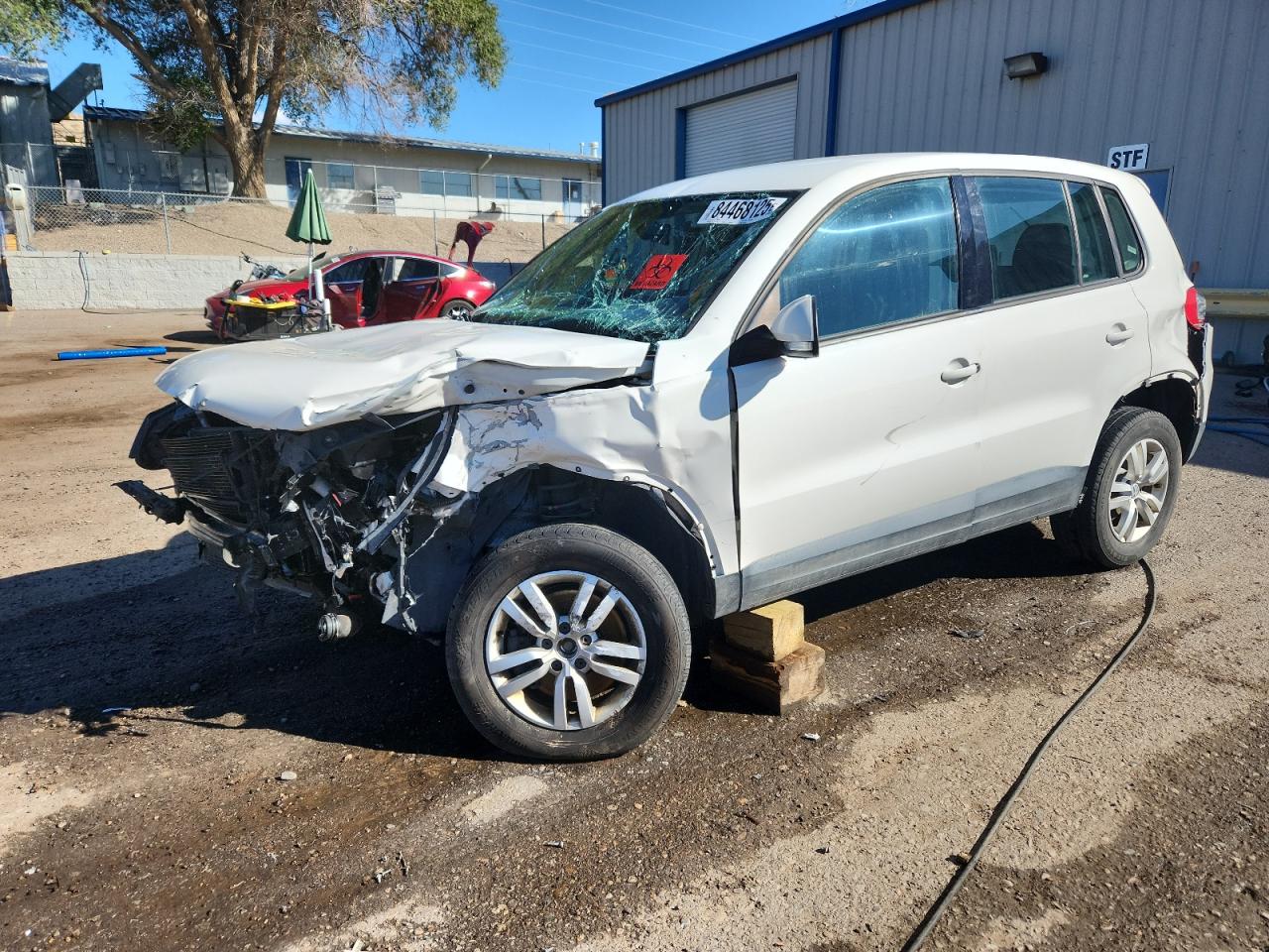 2013 Volkswagen Tiguan S white null gas WVGAV3AX1DW581560 photo #1