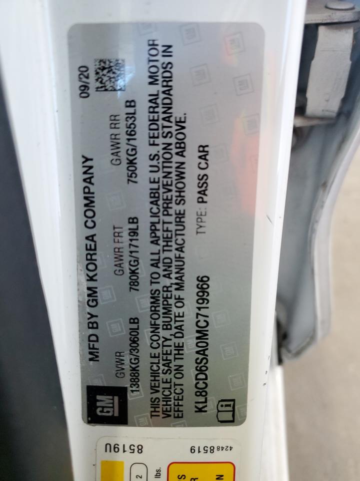 2021 Chevrolet Spark 1Lt VIN: KL8CD6SA0MC719966 Lot: 87266605