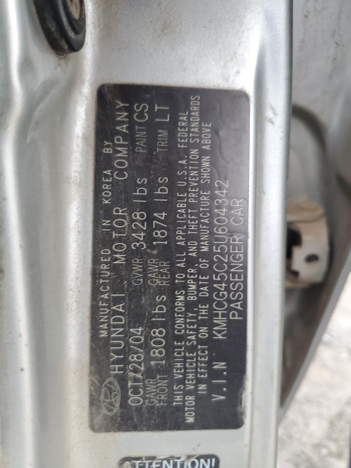 2005 Hyundai Accent Gl VIN: KMHCG45C25U604342 Lot: 85380125