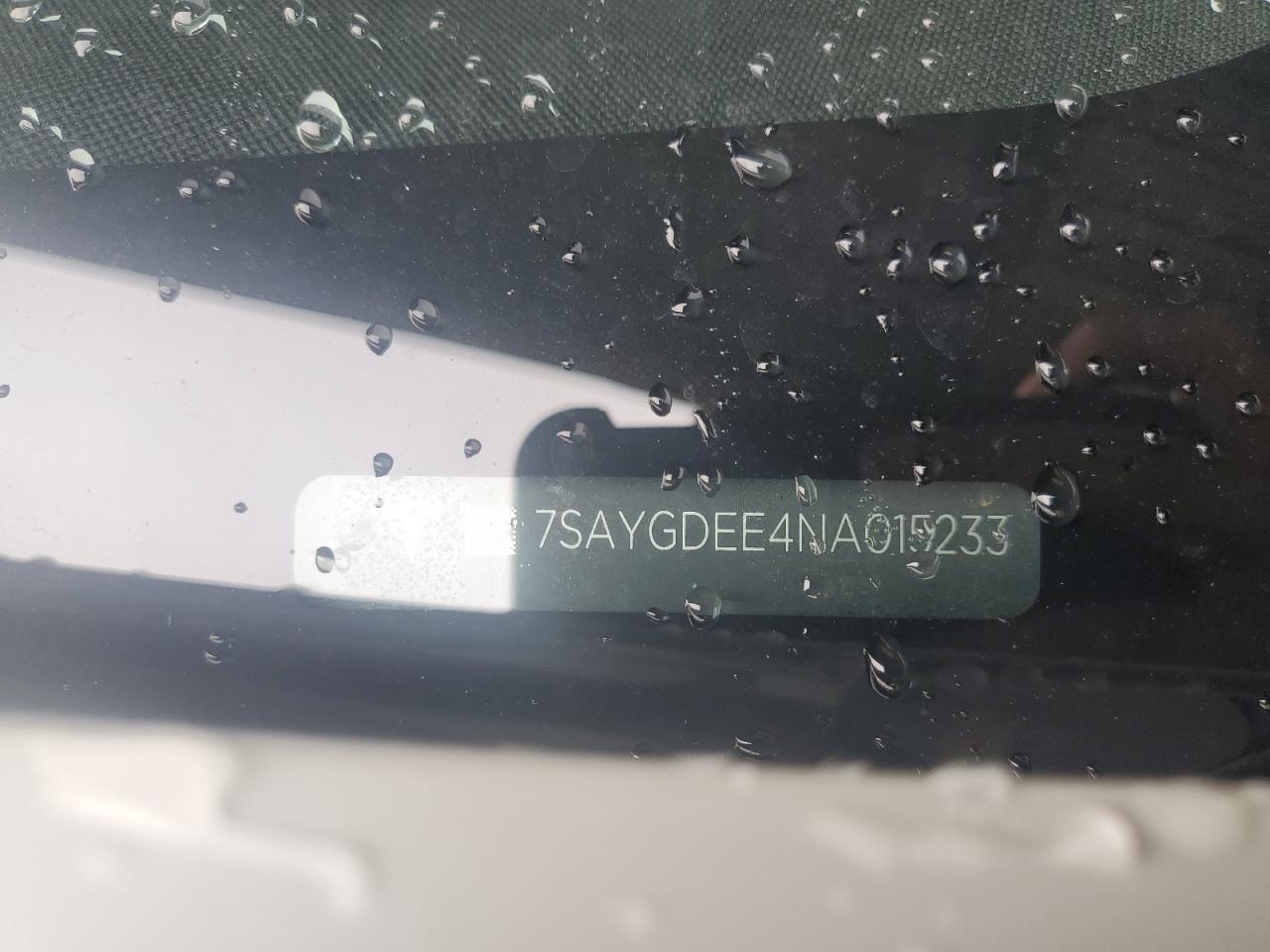 2022 Tesla Model Y VIN: 7SAYGDEE4NA015233 Lot: 86553295