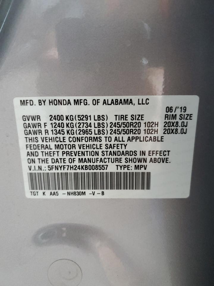 2019 Honda Passport Sport VIN: 5FNYF7H24KB008557 Lot: 82708535
