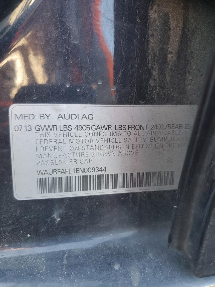 2014 Audi A4 Premium VIN: WAUBFAFL1EN009344 Lot: 89659595