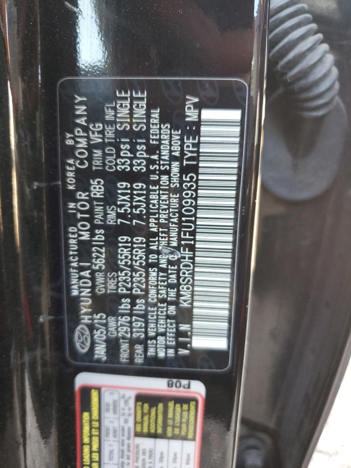 2015 Hyundai Santa Fe Gls VIN: KM8SRDHF1FU109935 Lot: 85382445