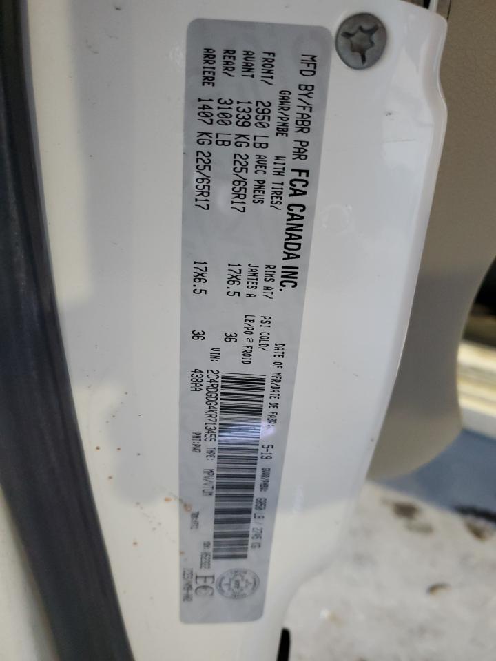 2019 Dodge Grand Caravan Crew VIN: 2C4RDGDG4KR713455 Lot: 85710585