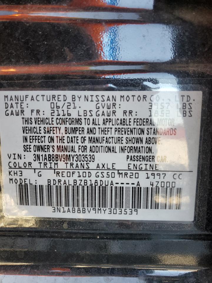 2021 Nissan Sentra S VIN: 3N1AB8BV9MY303539 Lot: 81929995