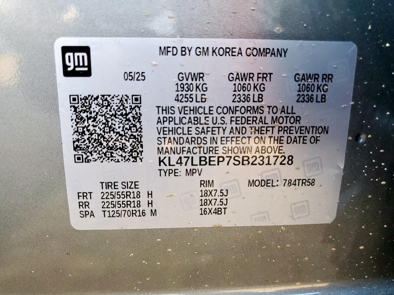 2025 Buick Envista Sport Touring VIN: KL47LBEP7SB231728 Lot: 81928315