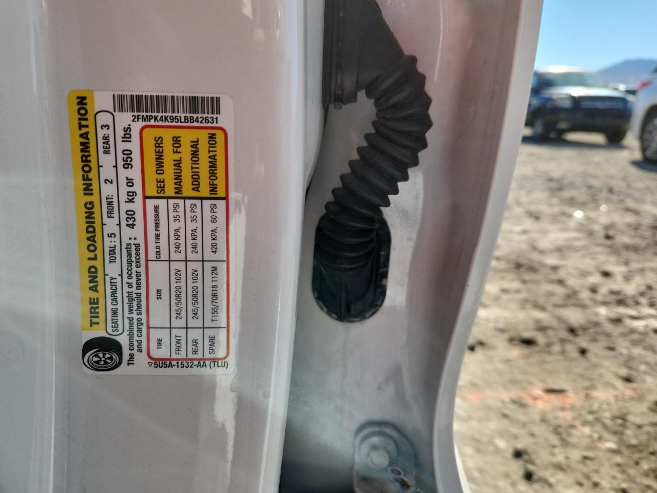 2020 Ford Edge Titanium VIN: 2FMPK4K95LBB42631 Lot: 81608975