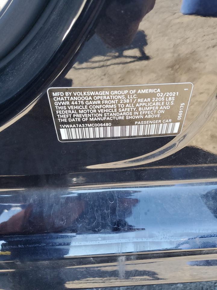 2021 Volkswagen Passat S VIN: 1VWAA7A37MC006480 Lot: 86136015