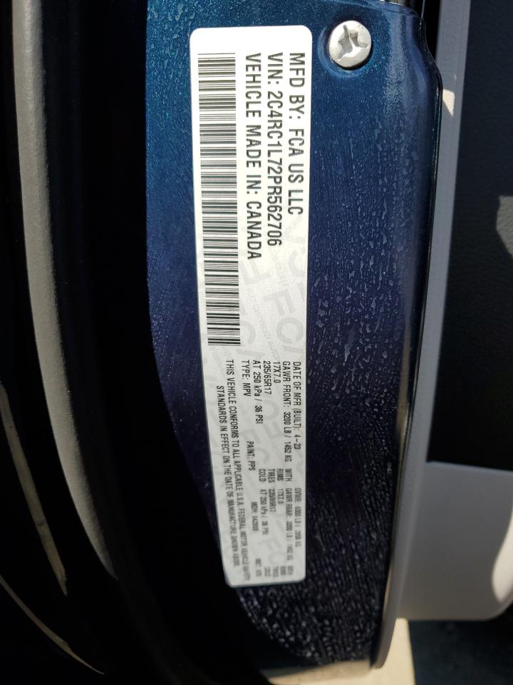 2023 Chrysler Pacifica Hybrid Touring L VIN: 2C4RC1L72PR562706 Lot: 87270675