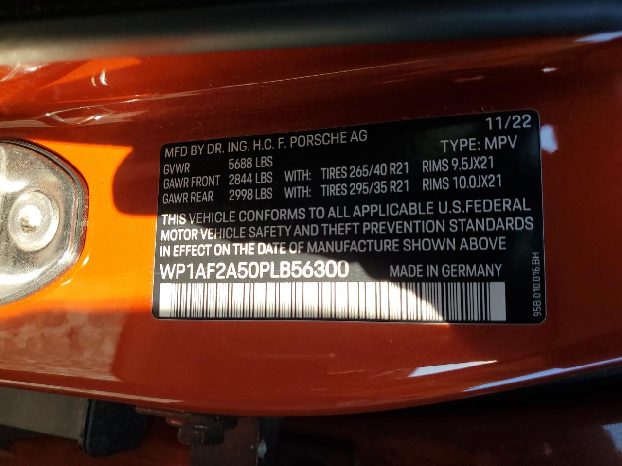 2023 Porsche Macan Gts VIN: WP1AF2A50PLB56300 Lot: 81425875