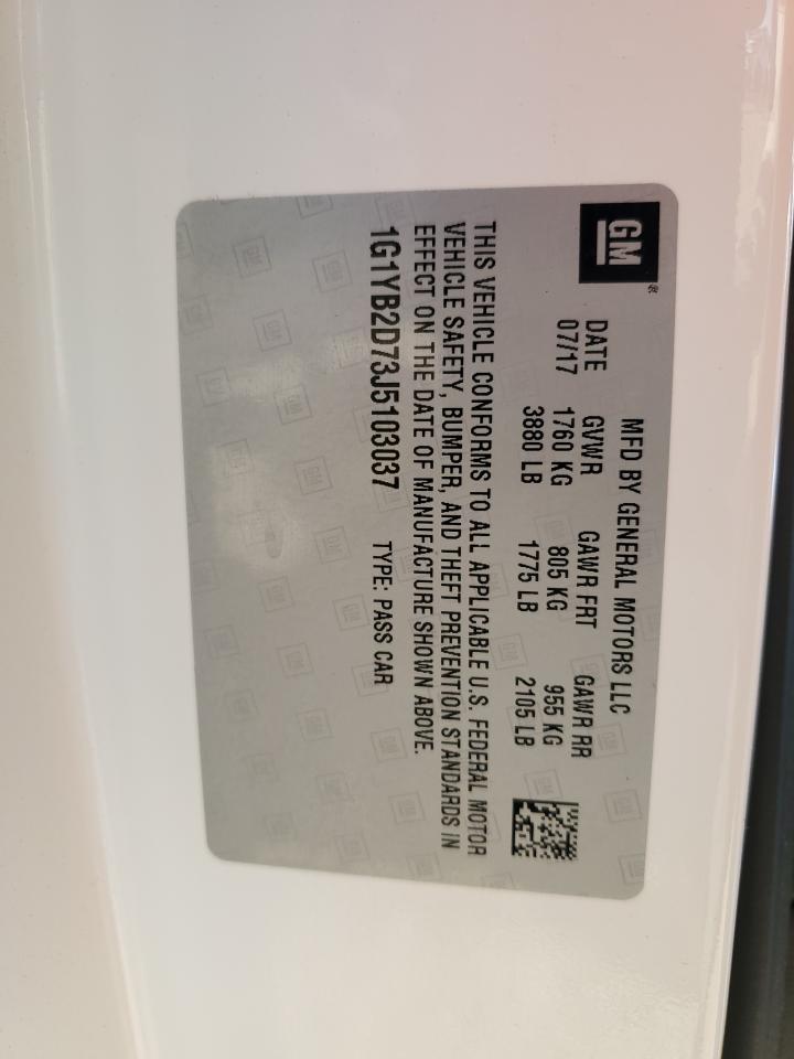 2018 Chevrolet Corvette Stingray 1Lt VIN: 1G1YB2D73J5103037 Lot: 82631745