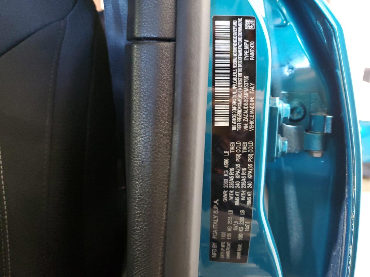 2021 Jeep Renegade Latitude VIN: ZACNJDBB9MPM53765 Lot: 85849865