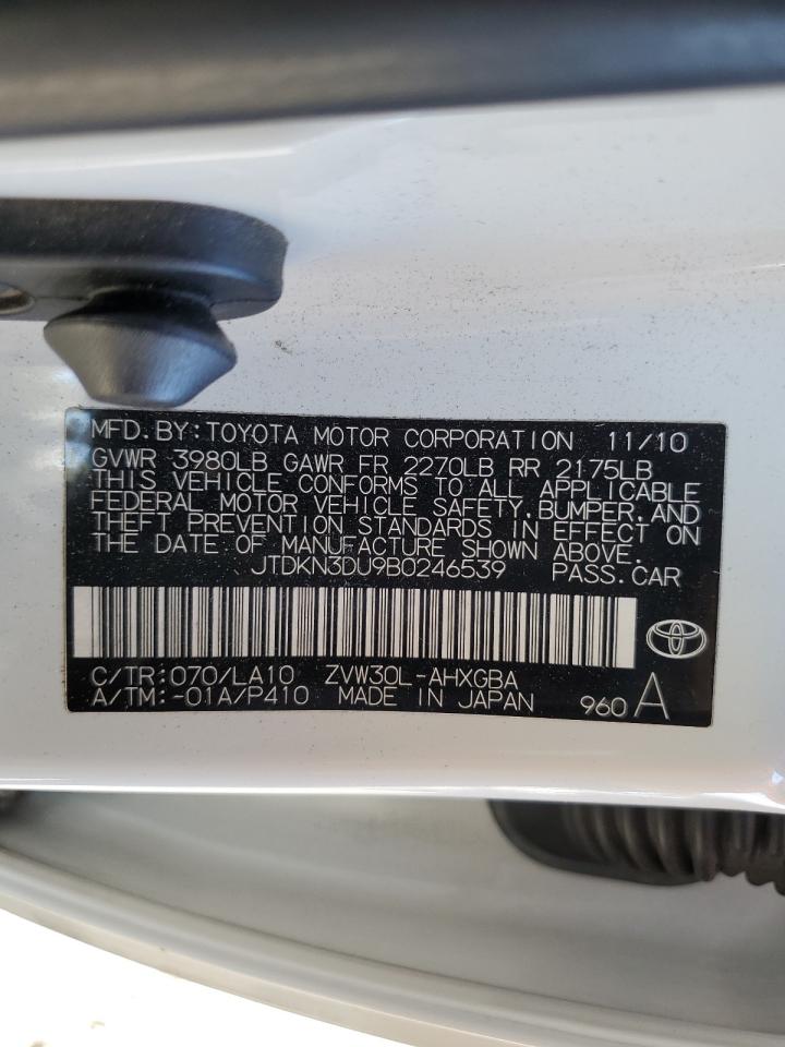 2011 Toyota Prius VIN: JTDKN3DU9B0246539 Lot: 85391035