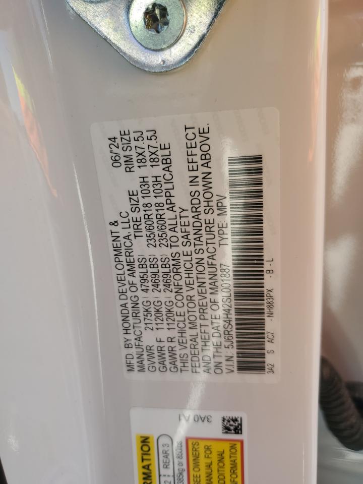 2025 Honda Cr-V Ex VIN: 5J6RS4H42SL001887 Lot: 85568805