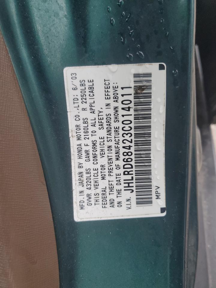 2003 Honda Cr-V Lx VIN: JHLRD68423C014011 Lot: 85928705