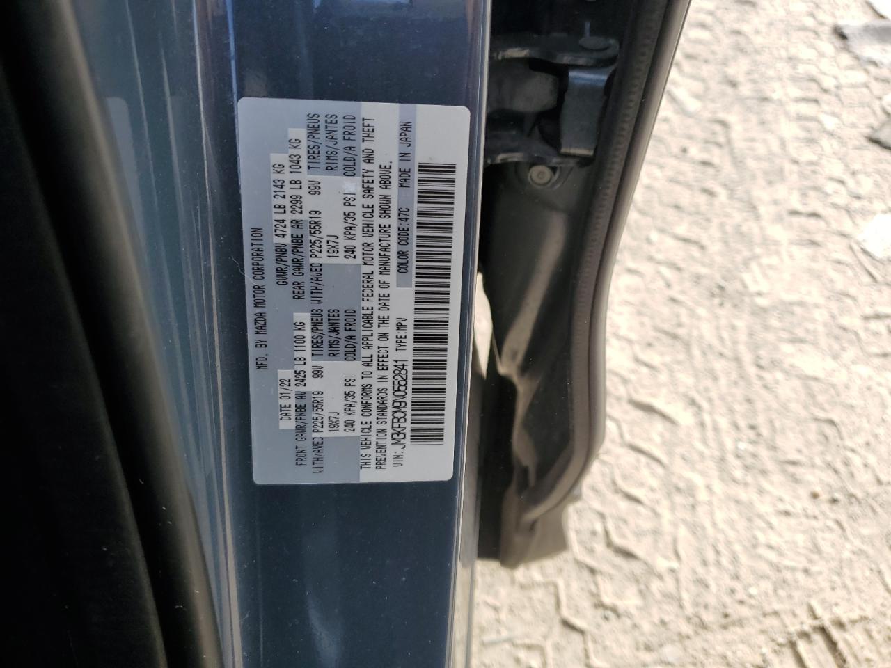 2022 Mazda Cx-5 Preferred VIN: JM3KFBCM9N0552841 Lot: 89691325