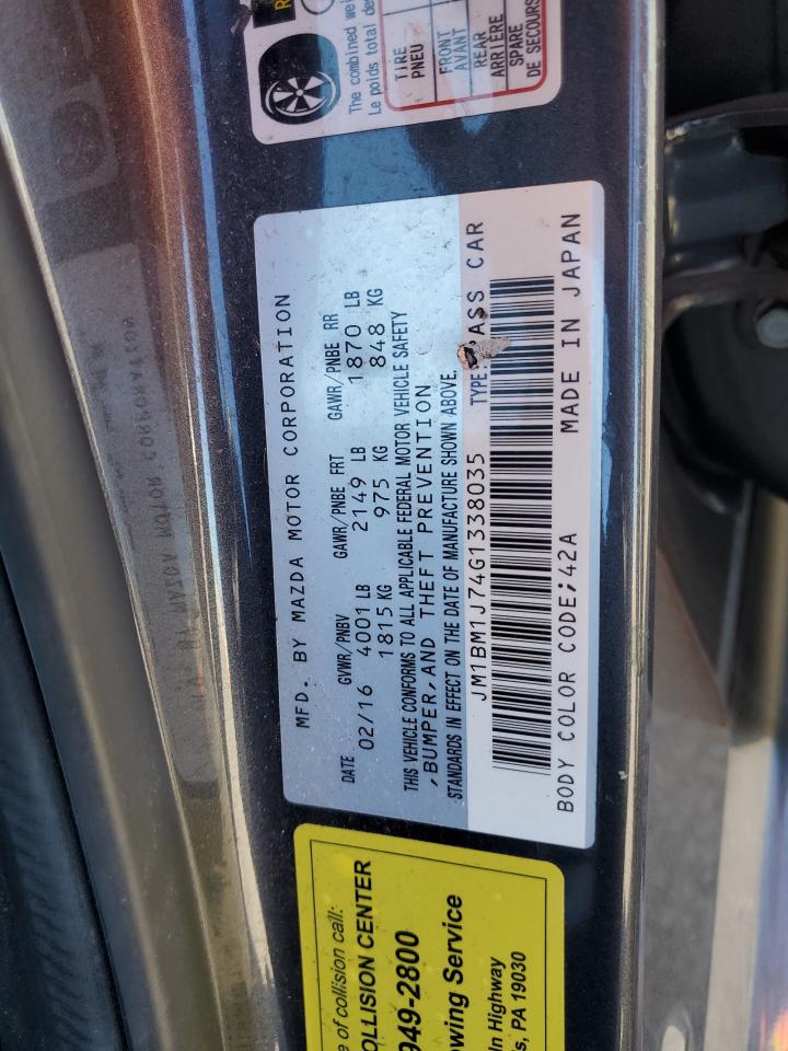 2016 Mazda 3 Sport VIN: JM1BM1J74G1338035 Lot: 84401975