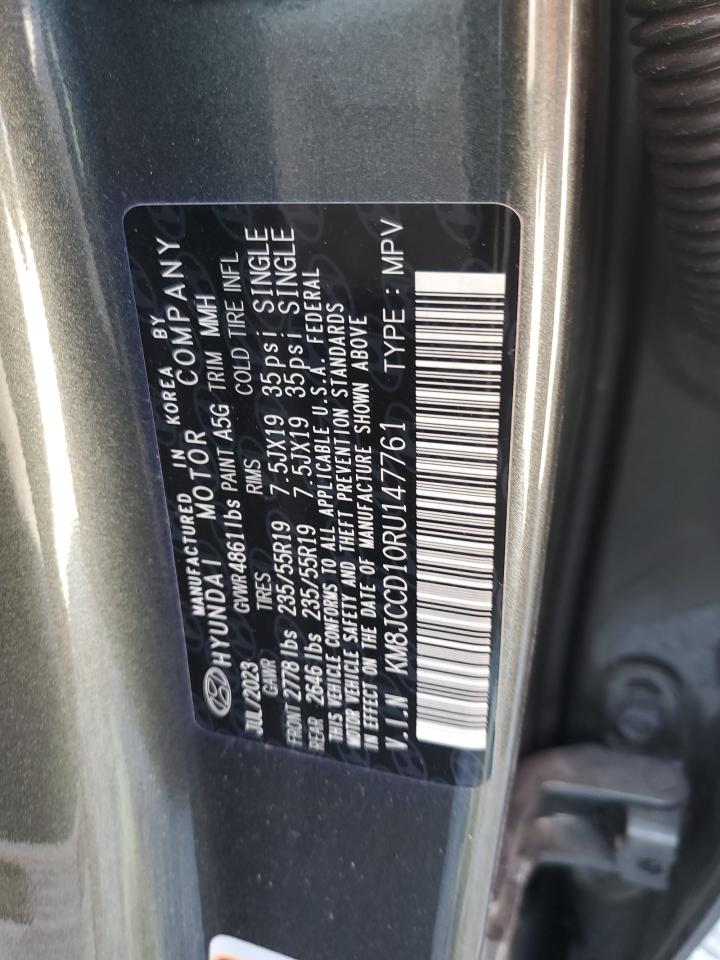 2024 Hyundai Tucson Sel Convenience VIN: KM8JCCD10RU147761 Lot: 84790345