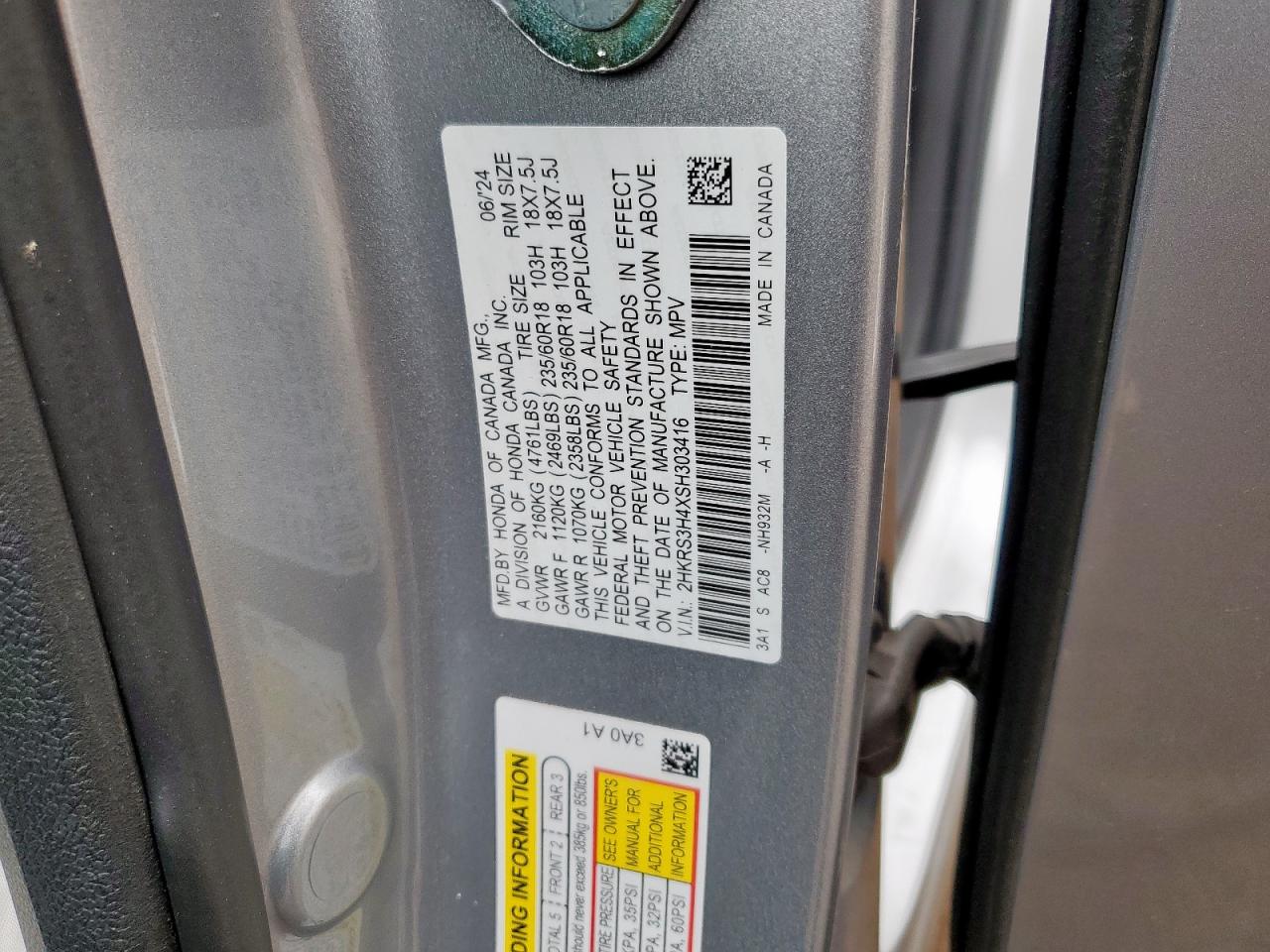 2025 Honda Cr-V Ex VIN: 2HKRS3H4XSH303416 Lot: 82312805