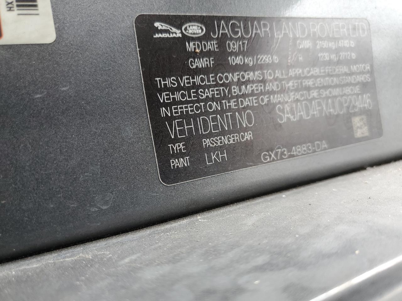 2018 Jaguar Xe Premium VIN: SAJAD4FX4JCP29446 Lot: 81924215