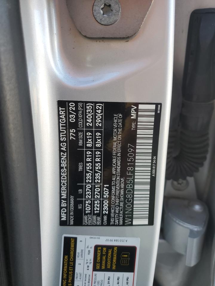 2020 Mercedes-Benz Glc 300 VIN: W1N0G8DB5LF815097 Lot: 89526795