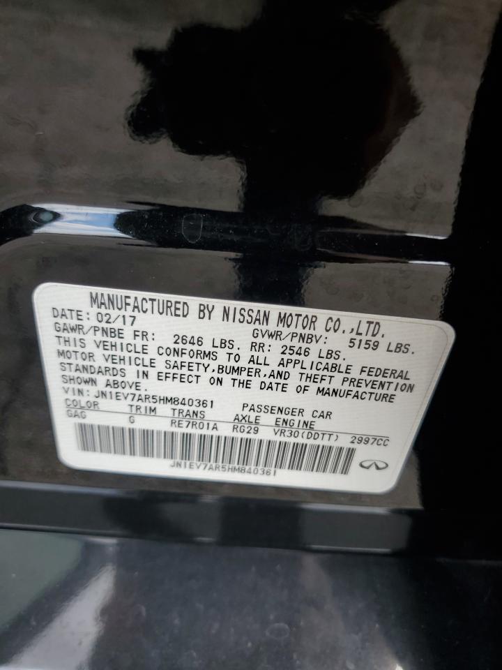 2017 Infiniti Q50 Premium VIN: JN1EV7AR5HM840361 Lot: 90410585