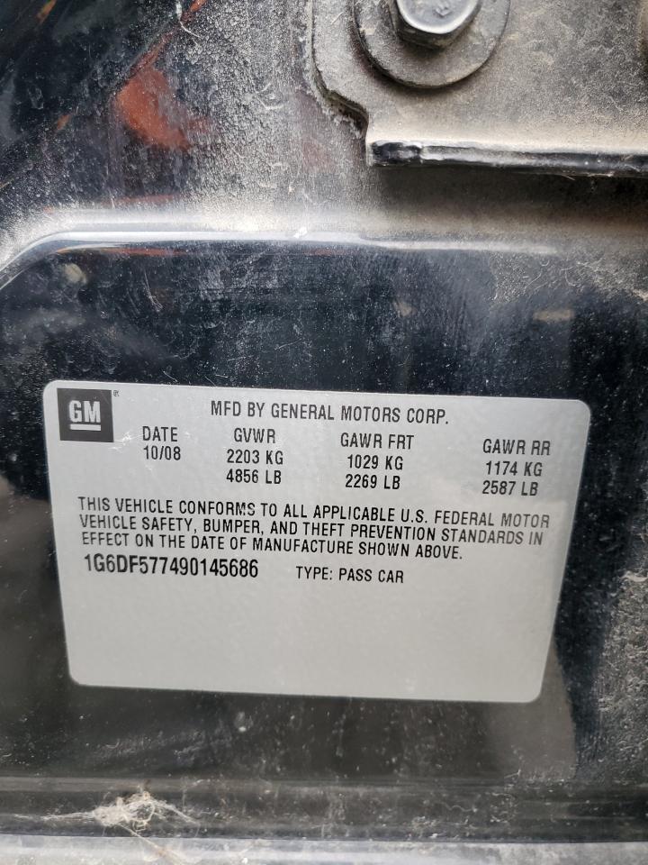 2009 Cadillac Cts VIN: 1G6DF577490145686 Lot: 82720445