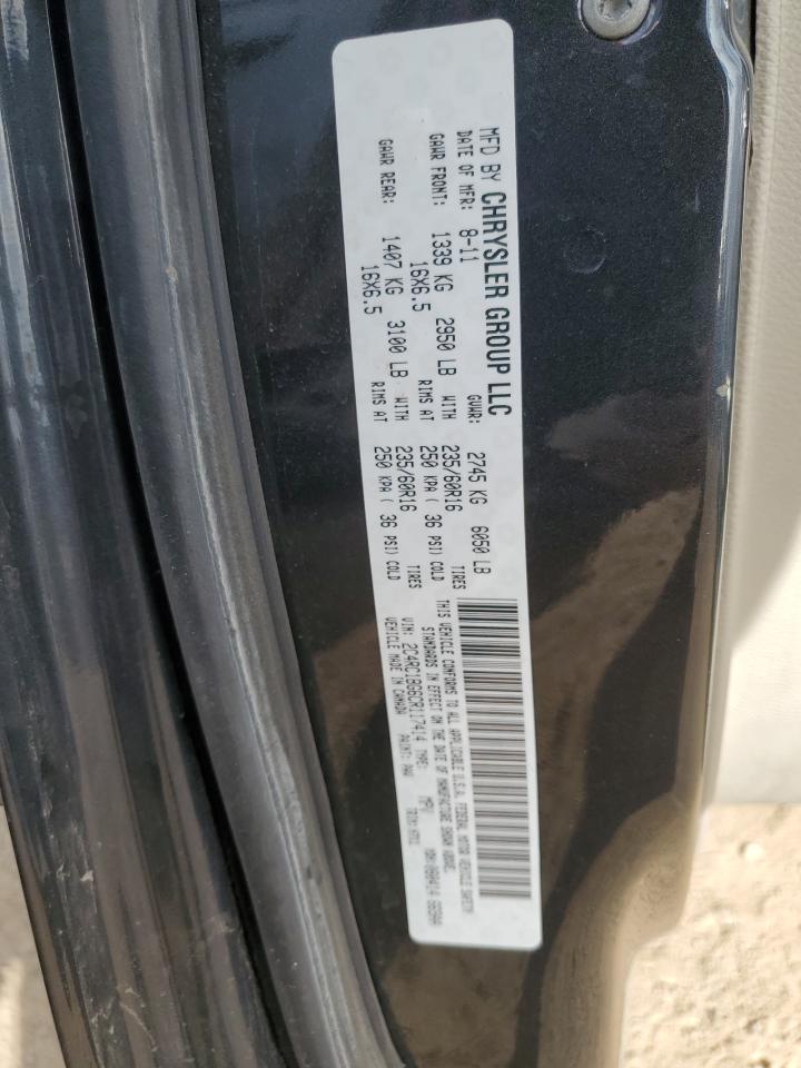 2012 Chrysler Town & Country Touring VIN: 2C4RC1BG6CR117414 Lot: 82296385