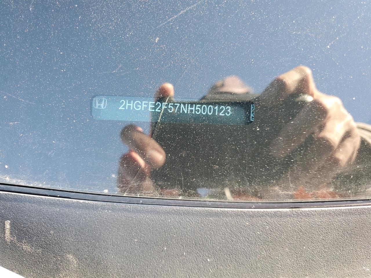 2022 Honda Civic Sport VIN: 2HGFE2F57NH500123 Lot: 86275435