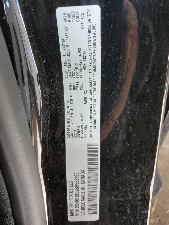 2025 Chrysler Pacifica Select VIN: 2C4RC1BG9SR568125 Lot: 85593765