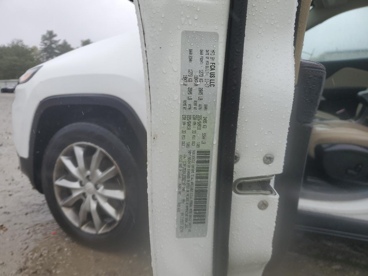 2018 Jeep Cherokee Limited VIN: 1C4PJMDBXJD582147 Lot: 85928885