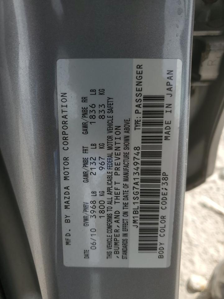 2010 Mazda 3 I VIN: JM1BL1SG7A1349748 Lot: 85555565