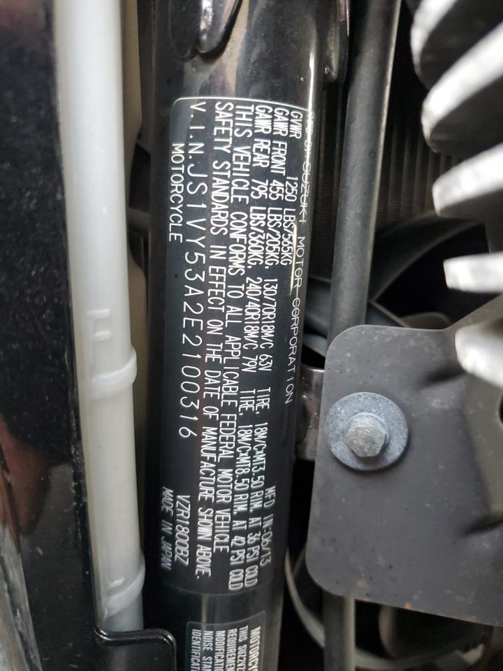 2014 Suzuki Vzr1800 VIN: JS1VY53A2E2100316 Lot: 86214505